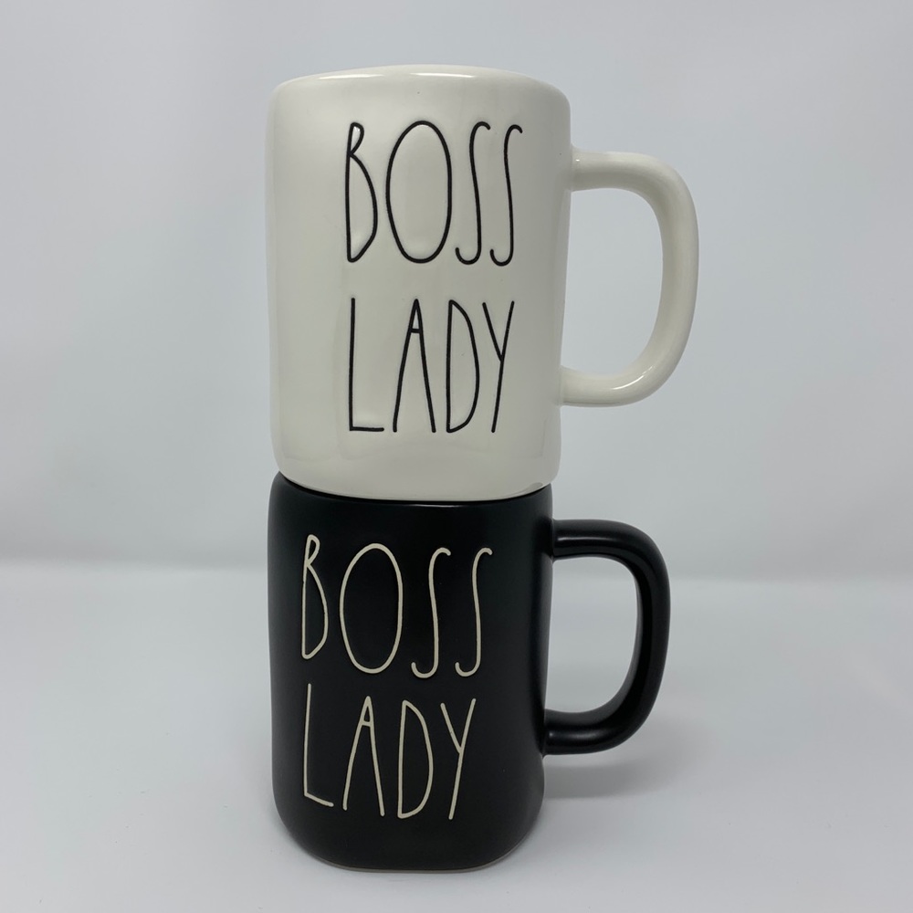 Rae Dunn BOSS LADY Mug 2 Pack White & Black